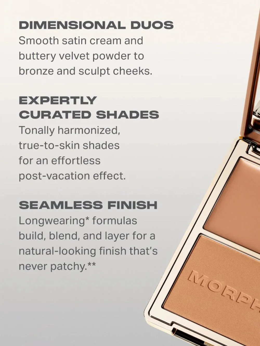 New Morphe Cheek Thrills Bronze & Tone Bronzer Duo - Tulum Trip - Medium Tan